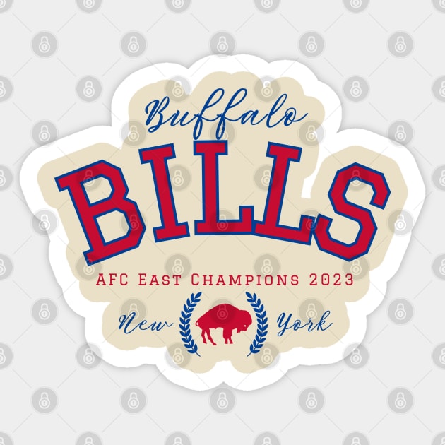 Vintage Buffalo Bills AFC East Champs Sticker by Simply Made with Dana